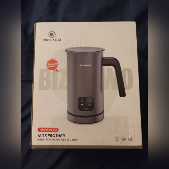 New Bizewo Milk Frother, 4 IN 1 Electric Milk Frother & Steamer in Blue! - Picture 1 of 9